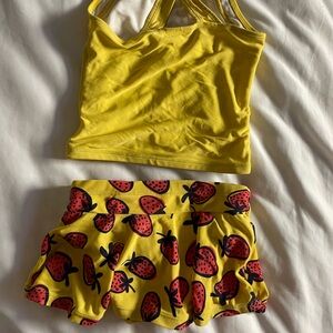 Strawberry two piece Hanna Andersson bathing suit